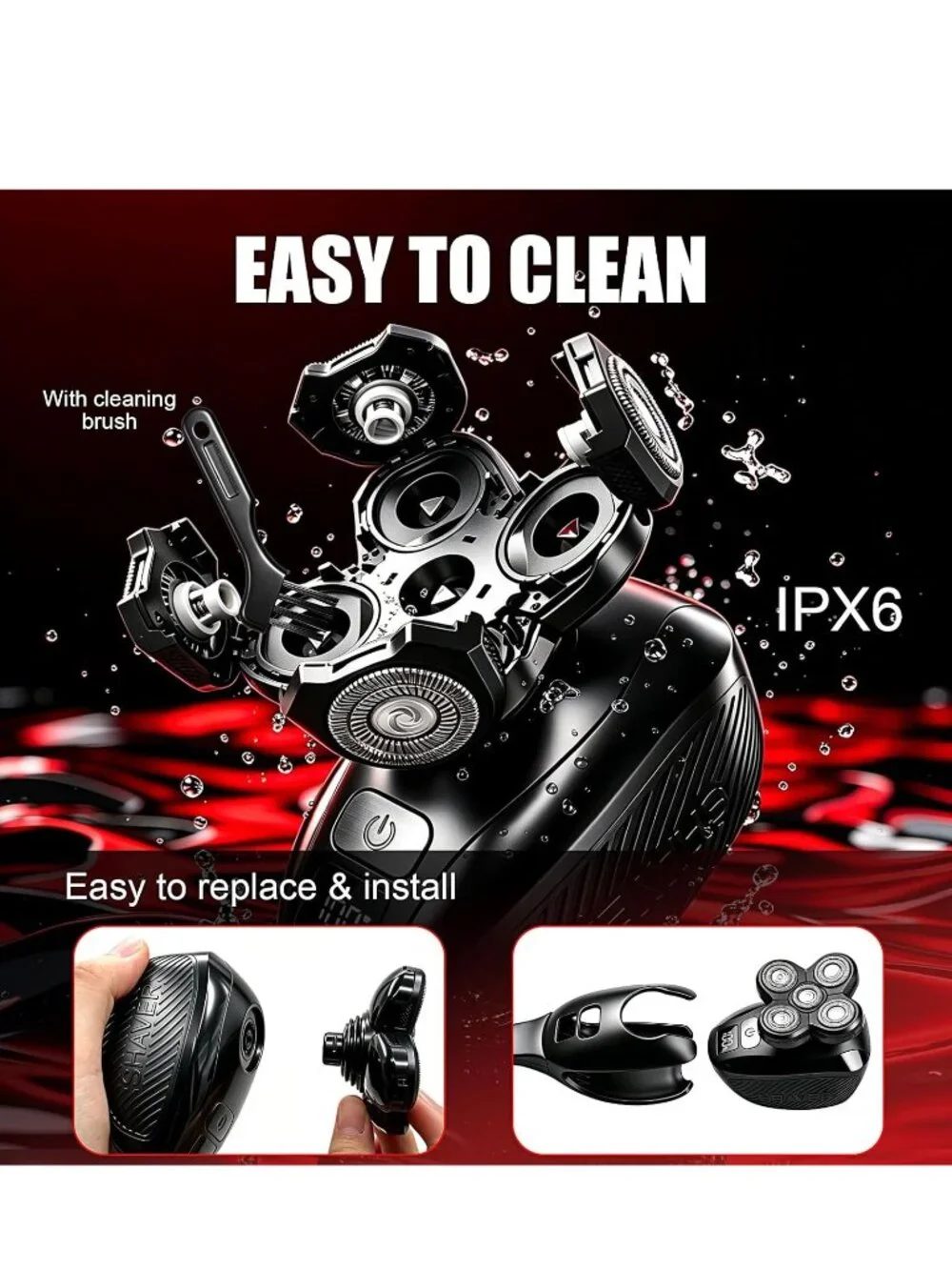 Shaver with Long Handle Full Body Hair Trimmer